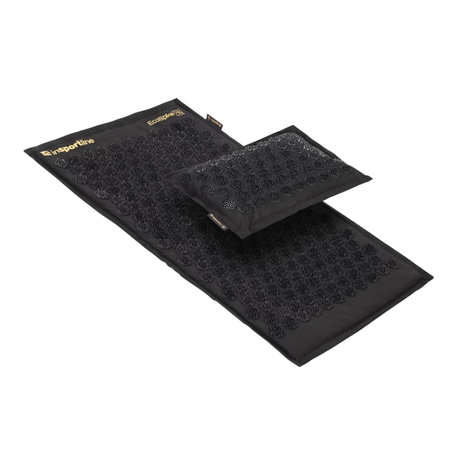Akupressurmatte und Kissen inSPORTline EcoSpike - Schwarz - Gold