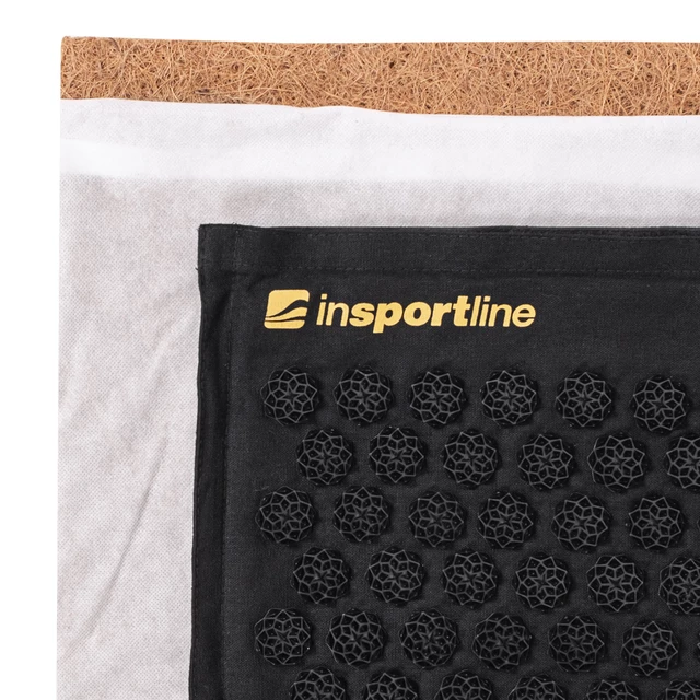 Akupressurmatte und Kissen inSPORTline EcoSpike - Schwarz - Gold