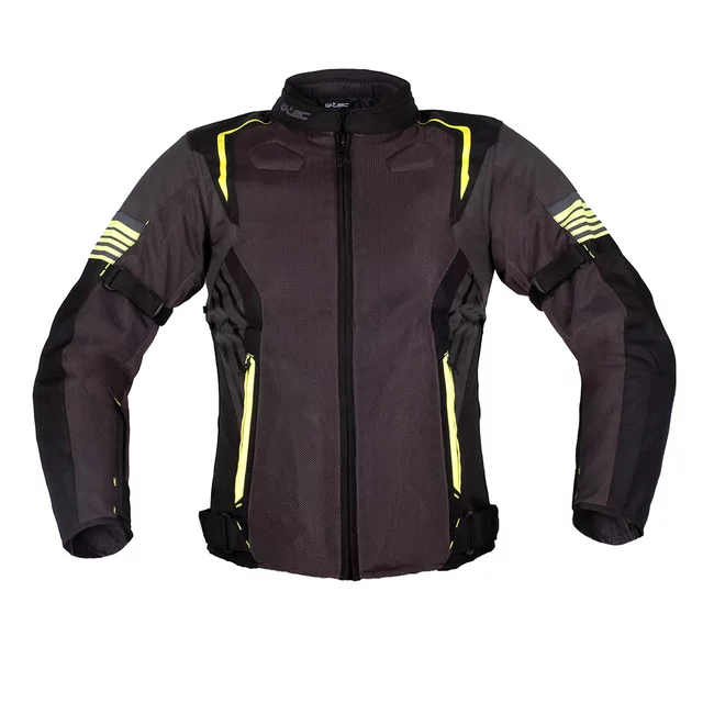 W-TEC Pelyes Sommer-Moto-Jacke - šedá-fluo - šedá-fluo