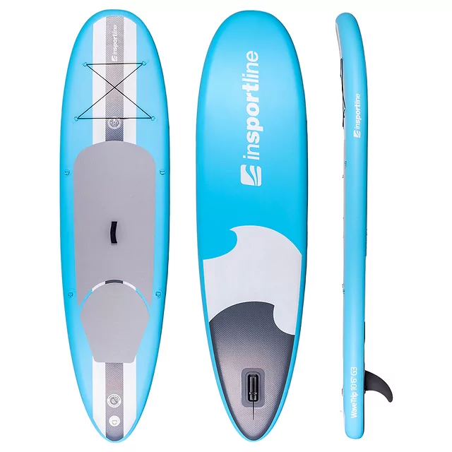 Paddleboard mit Zubehör inSPORTline WaveTrip 10'6" G3 - blau