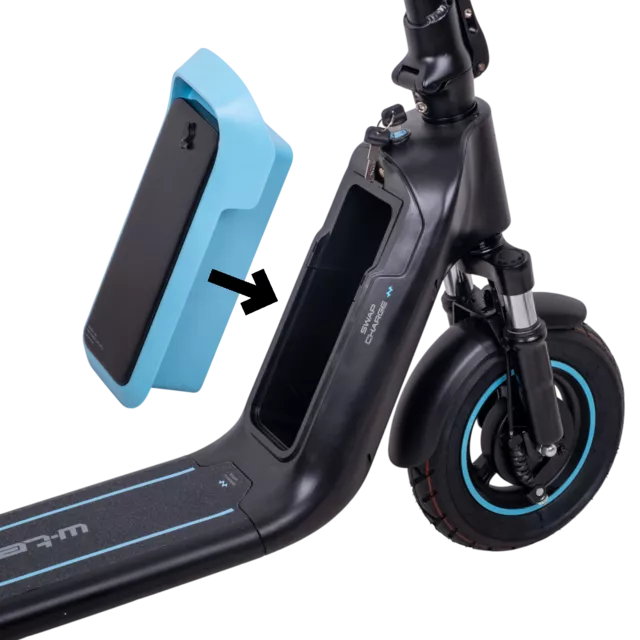 W-TEC SwapCharge 500W 10" Elektroroller mit abnehmbarer Batterie