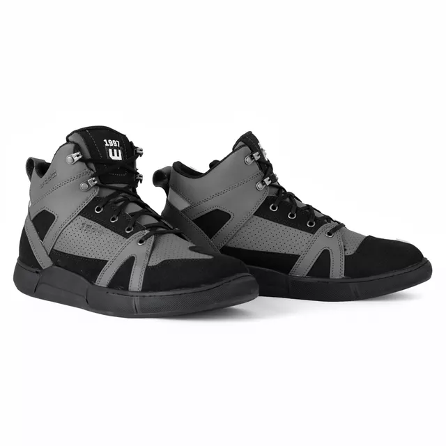 W-TEC Milwook Motorradstiefel - grau-schwarz
