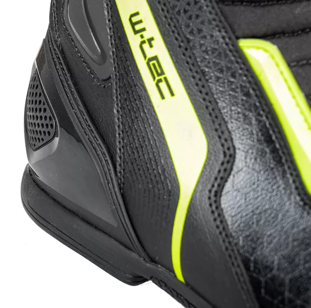 W-TEC GlamCE Motorradstiefel - schwarz-weiss-rot