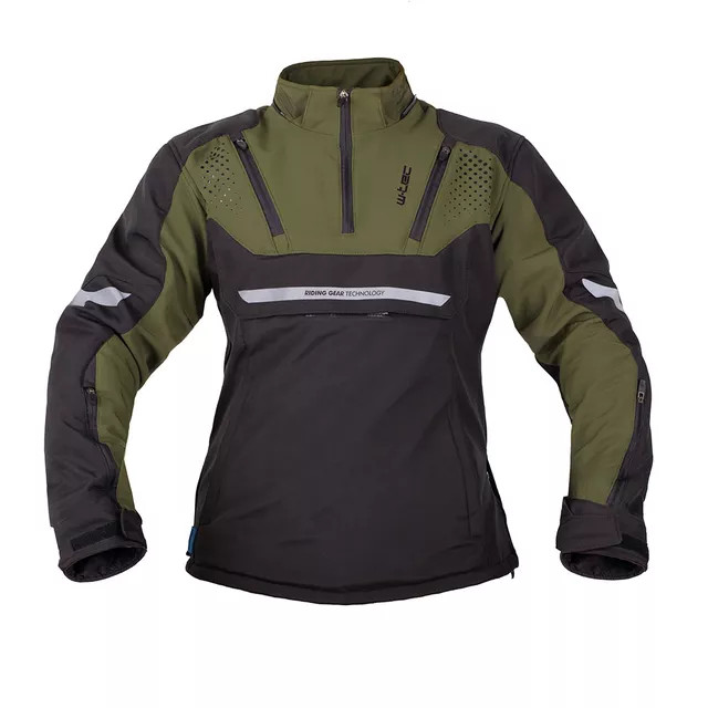 W-TEC Annorack Herren Softshell-Motojacke - khaki-schwarz