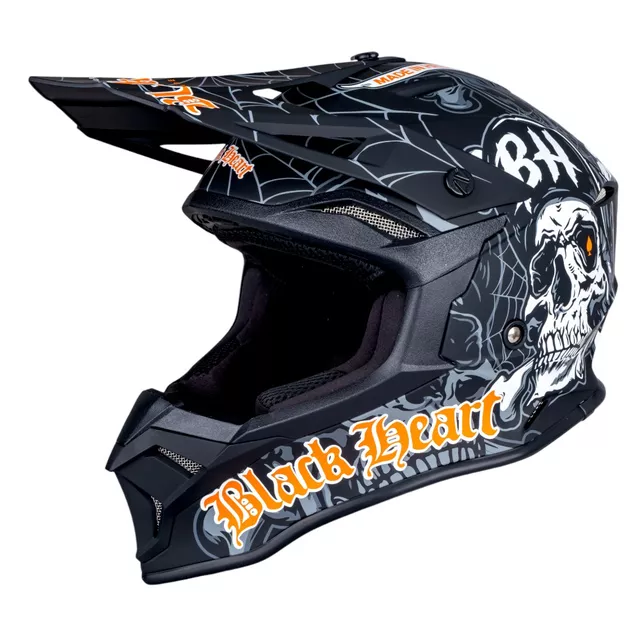 W-TEC Black Heart Harzdorf Motocross-Helm - schwarz - schwarz