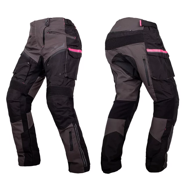 W-TEC Barbata Damen-Motorradhose - černo-šedo-růžová - černo-šedo-růžová