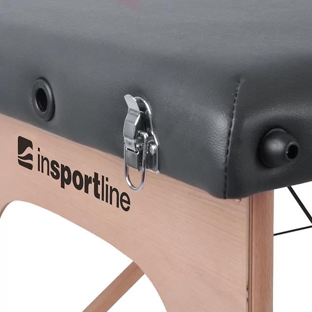 Massageliege inSPORTline Orashi 186x60x62,5-85,5 cm 2-teilig aus Holz - cremefarbe