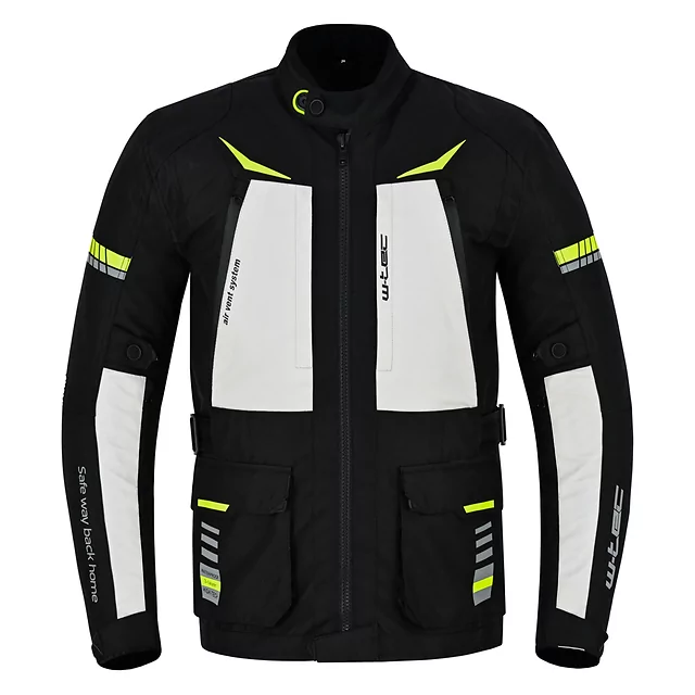 W-TEC Warao Motorradjacke - schwarz-fluo