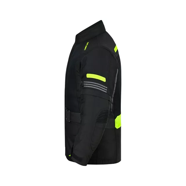 W-TEC Pinapoco Kinder Wachsende Moto Jacke - schwarz-fluo