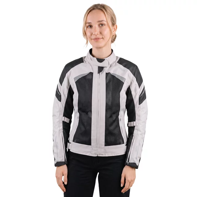 Damen Sommer Textil-Motojacke BOS Aylin - silber-grau