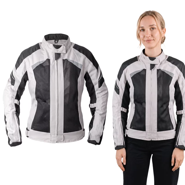 Damen Sommer Textil-Motojacke BOS Aylin - silber-grau - silber-grau