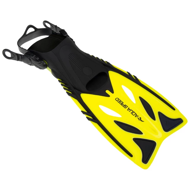 Kindertauchflossen Aqua Speed EON S - Black/Fluo Yellow