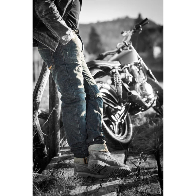 PMJ Legend Café Racer Herren-Motorradjeans - blau