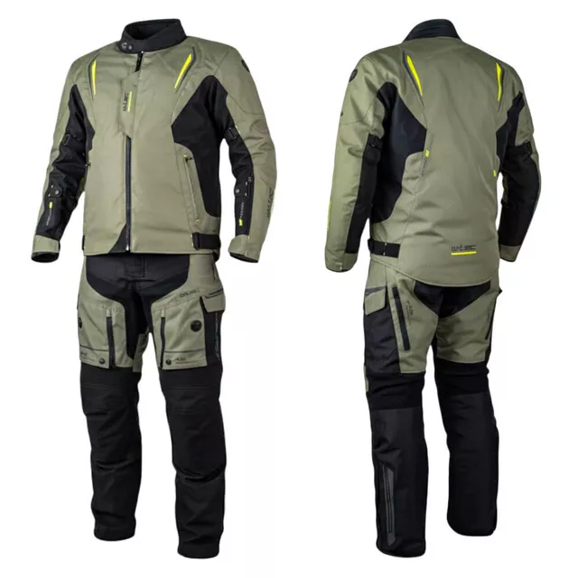 W-TEC Karmal Touring Motorradjacke - černo-olivově zelená