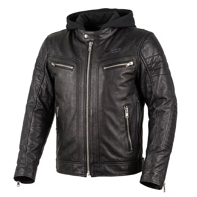 W-TEC Murayo Leder-Motorradjacke - schwarz