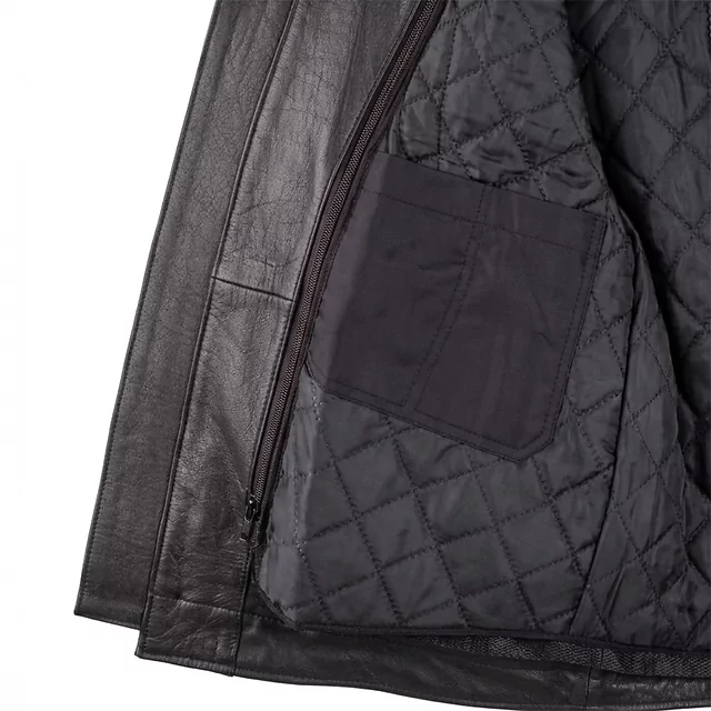 W-TEC Murayo Leder-Motorradjacke - schwarz