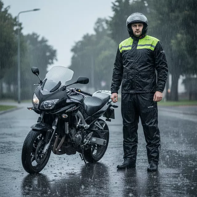 W-TEC Nowet-Motorradjacke - schwarz-fluo
