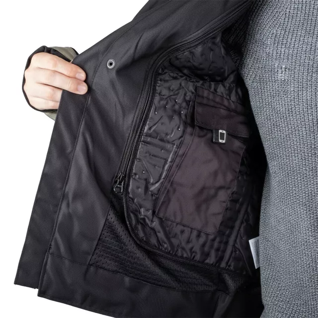 W-TEC Karmal Touring Motorradjacke - černo-olivově zelená