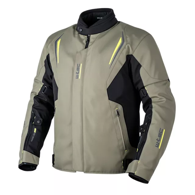 W-TEC Karmal Touring Motorradjacke - černo-olivově zelená