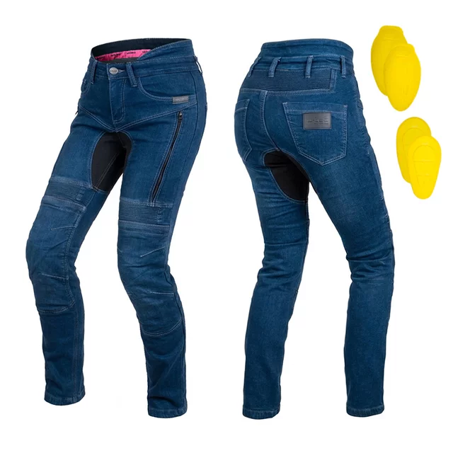 Damen-Moto-Jeans W-TEC Biterilla Eva Lady - schwarz - blau