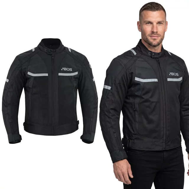 Herren-Sommer-Motojacke BOS Libera - neon - schwarz