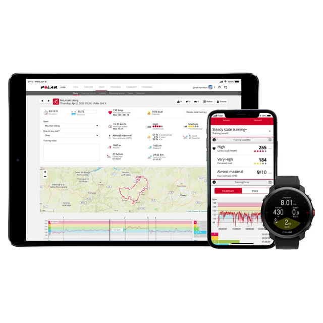 Polar Grit X Outdoor Fitnessuhr weiss - S