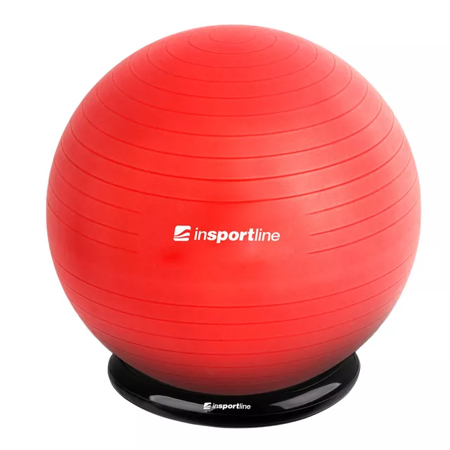 Gymnastikball inSPORTline Top Ball 75 cm mit BallBase - blau - rot
