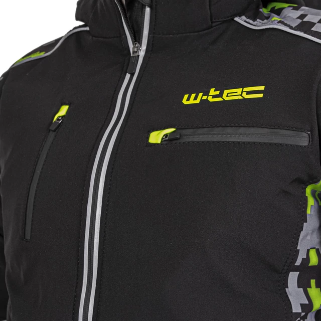 W-TEC Kybero Herren Softshell Motorradjacke - schwarz-fluo