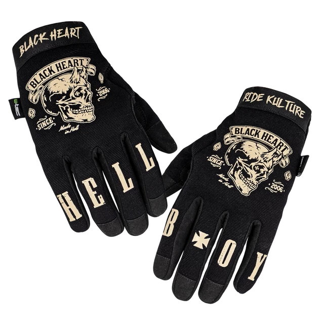 W-TEC Black Heart Rioter Motorradhandschuhe - schwarz - schwarz