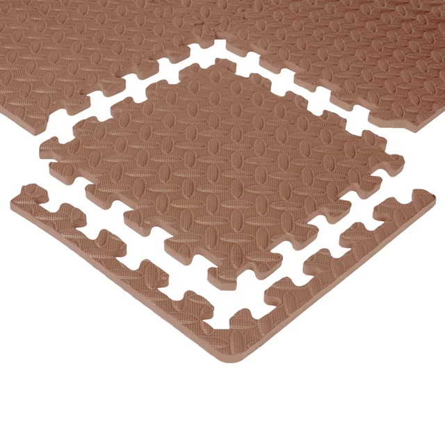 Puzzlematte inSPORTline Famkin (12 Fliesen, 18 Kanten) - grau - mocha mousse