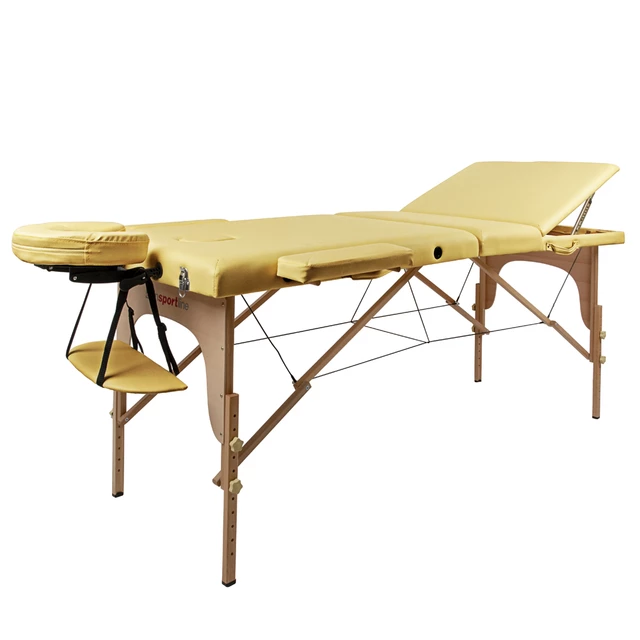 Massageliege inSPORTline Japane 3-teilig aus Holz - braun - golden