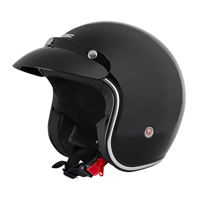W-TEC YM-629 Motorradhelm mit Ageless Brille - mattschwarz