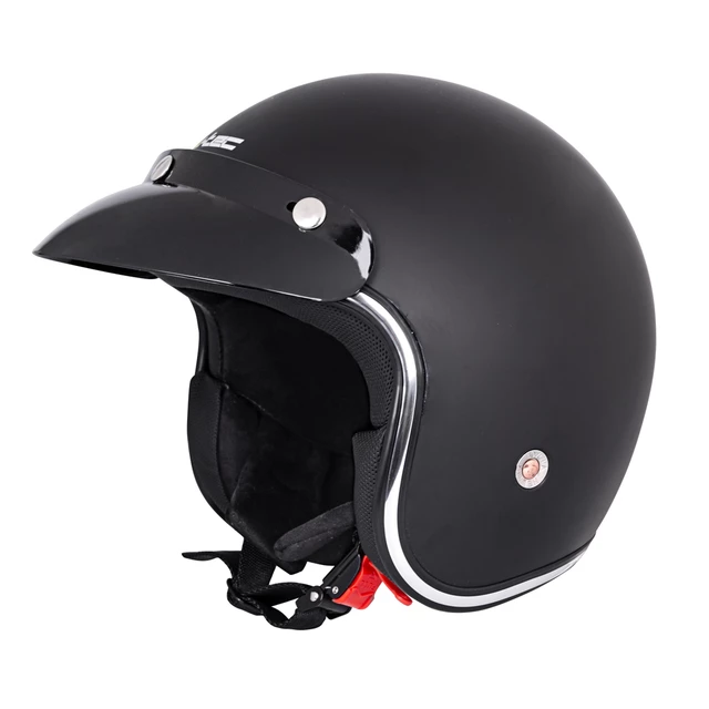 W-TEC YM-629 Motorradhelm mit Ageless Brille - mattschwarz