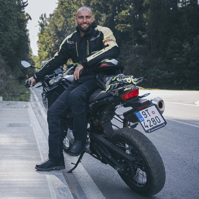 W-TEC Ventura Herren Motorradjacke - schwarz-fluo gelb