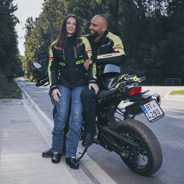 W-TEC Ventura Herren Motorradjacke - schwarz-fluo gelb