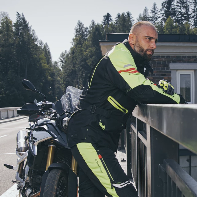 W-TEC Ventura Herren Motorradjacke - schwarz-fluo gelb