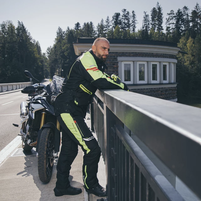 W-TEC Spirital Herren Motorradhose - schwarz-orange