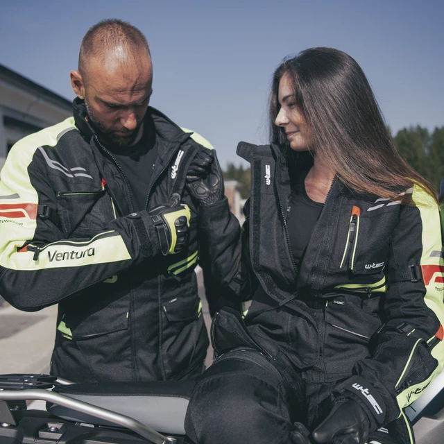 W-TEC Ventura Herren Motorradjacke - schwarz-fluo gelb