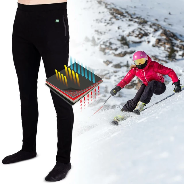 W-TEC beheizte Herrenhose Insupants - schwarz