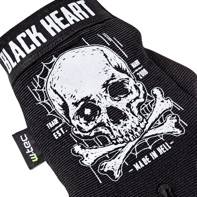 W-TEC Web Skull Motorrradhandschuhe - schwarz