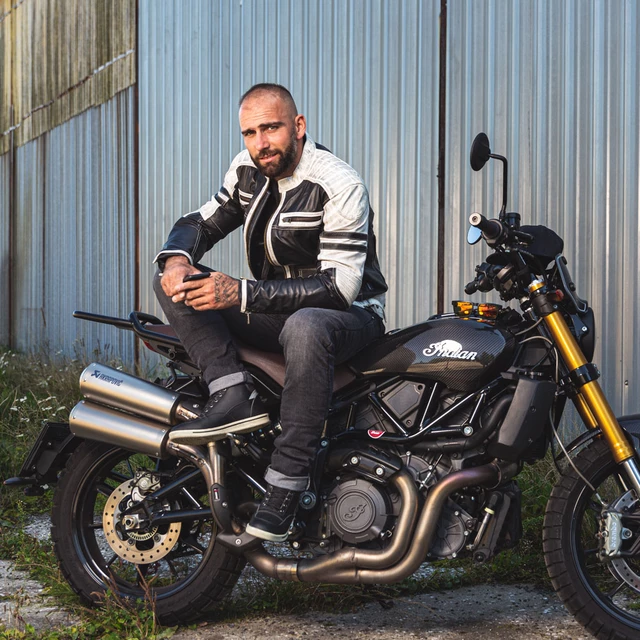 W-TEC Kancelor Herren Motorradjeans - grau
