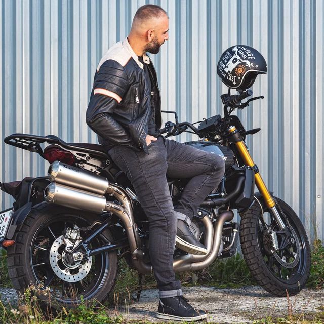 W-TEC Kancelor Herren Motorradjeans - grau
