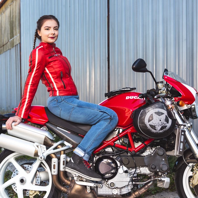 W-TEC Lustipa Damen Motorradjeans - blau