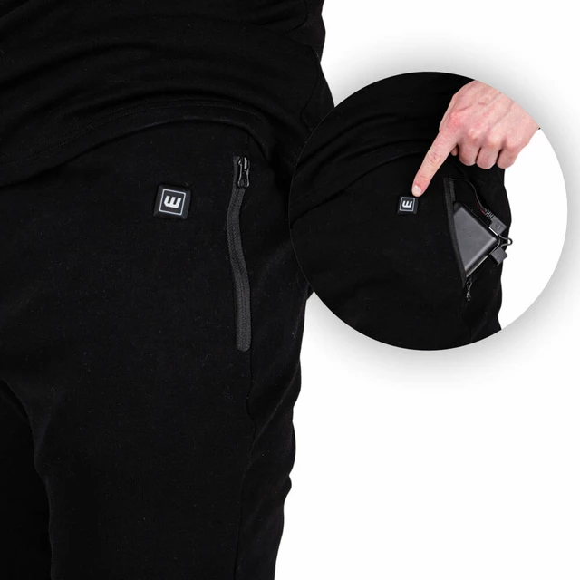 W-TEC beheizte Herrenhose Insupants - schwarz