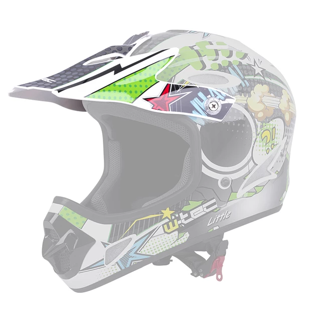 Ersatzvisier für W-TEC FS-605 Helm - Skull Smile - Cartoon