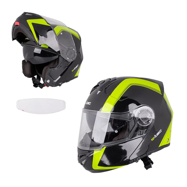 W-TEC V270 PP Klapphelm - schwarz-grün - schwarz-grün