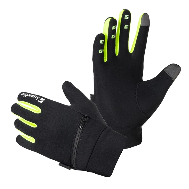 inSPORTline Tibidabo Laufhandschuhe - schwarz-fluo
