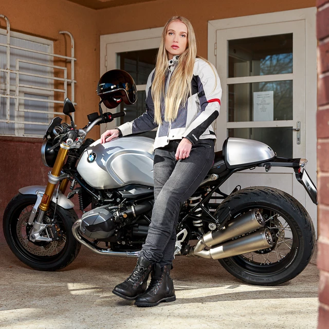 Damen Motorrad Jeans W-TEC Leonarda - schwarz