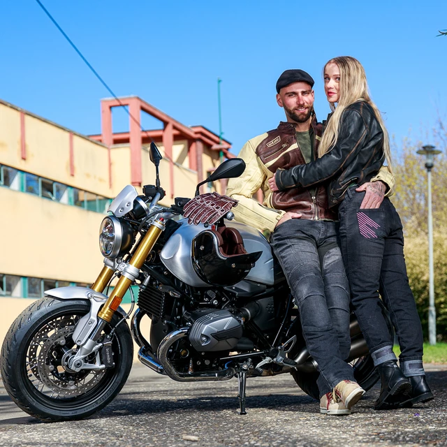 Damen Motorrad Jeans W-TEC Leonarda - schwarz