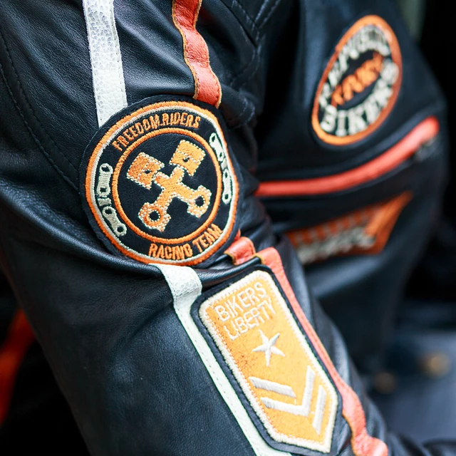 Herren Ledermotorradjacke W-TEC Sheawen Antique - schwarz